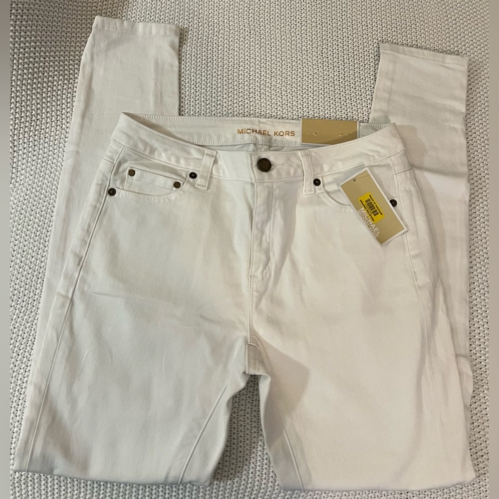 NWT - Michael Kors White Jeans (Selma Skinny) - Size 4